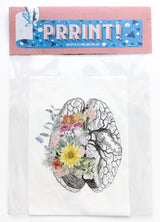 Christmas sale Brain Stickers - Flower Brain Sticker - Brain Decal - Laptop Sticker - Feminist Gift - Transparent Stickers  - STC028