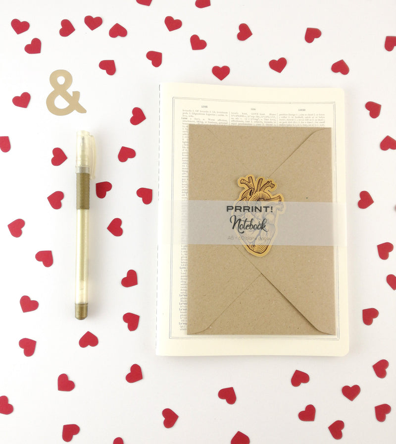 Christmas gift box - Hearts Gift Set- Love gift set - Anatomical gift - Heart and love Gift - Heart Card - Anatomical Heart - NTBSKASET004