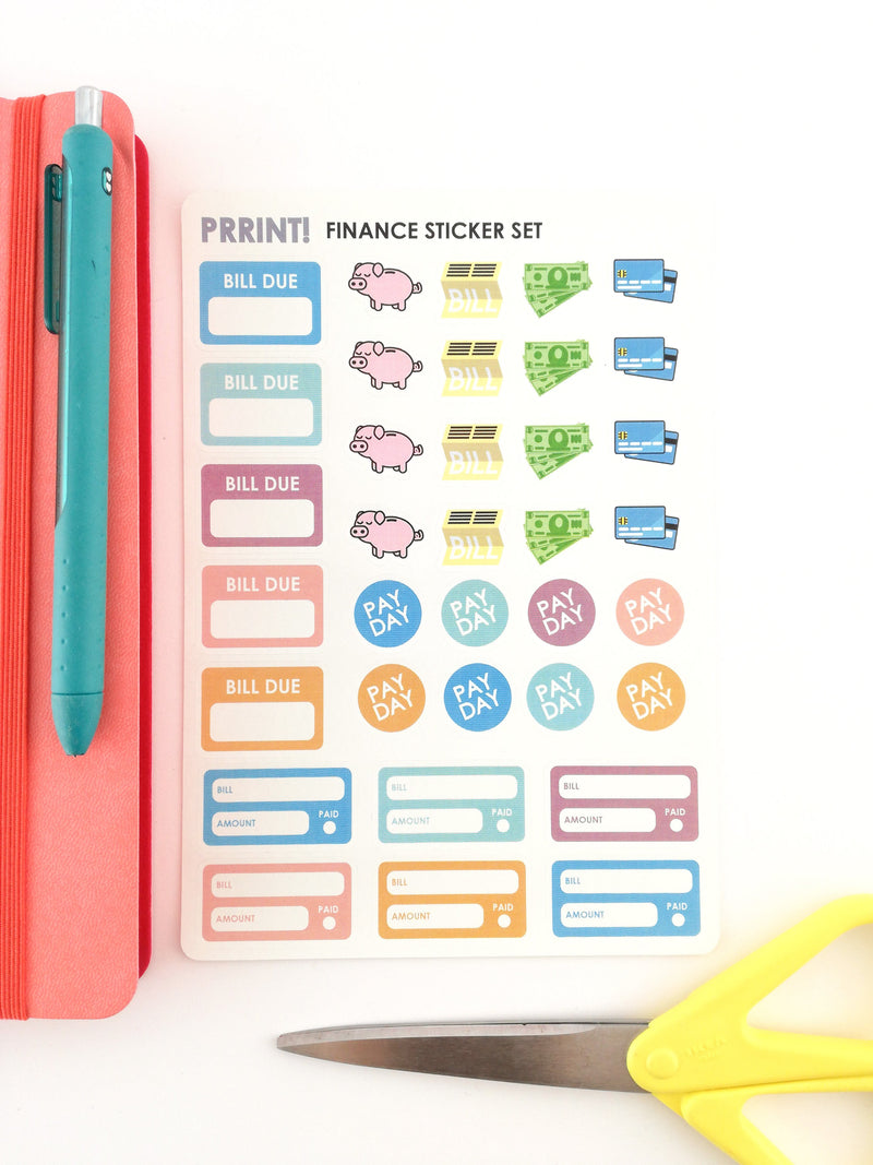 Pay day - Financial planner stickers - Money saving stickers - Functional stickers - Bill Reminder stickers -money saving stickers STS001