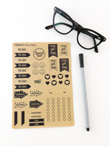 Kraft paper planner stickers - Organizer stickers - Functional stickers - To do stickers- Goals stickers- Eco friendly paper stickers STS004