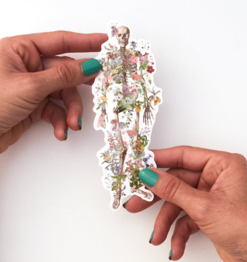 Christmas SVG - Skeleton Sticker - Flower Skeleton - Transparent Stickers - Anatomy Sticker - Laptop Decal - Human Skeleton - STC039