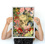 Huge Flowers Skull Poster