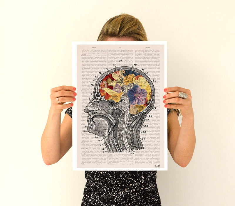 Christmas Gift Wall decor Anatomical Art Poster - Set of 3 - - Flower Anatomy - Botanical Anatomy Print - Medical Art Print -  SET001