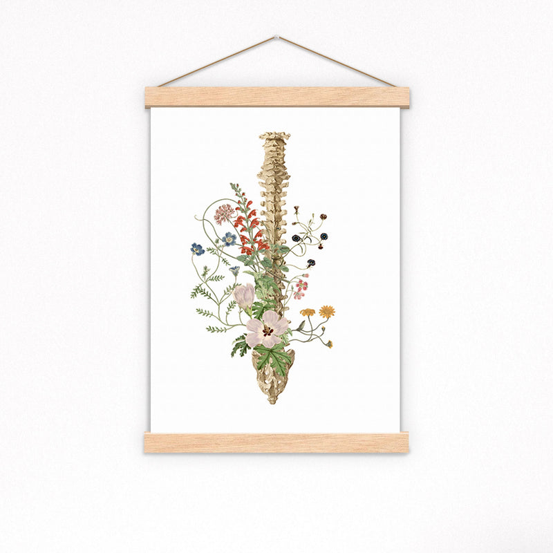 Soft colors wild flowers Spine Print