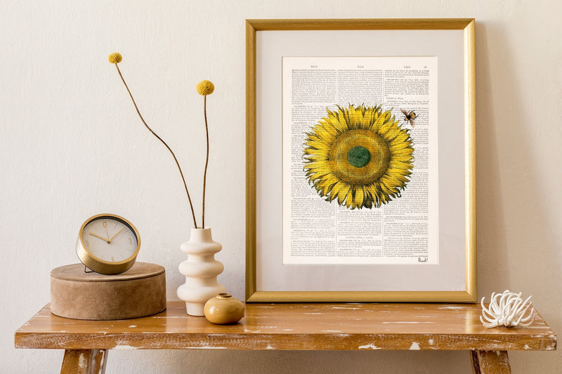 Pollination of a Sunflower Print