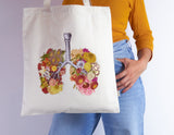 Organic cotton tote Flowery Lungs