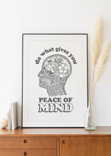 Peace of mind  Flowery Brain Wall Art