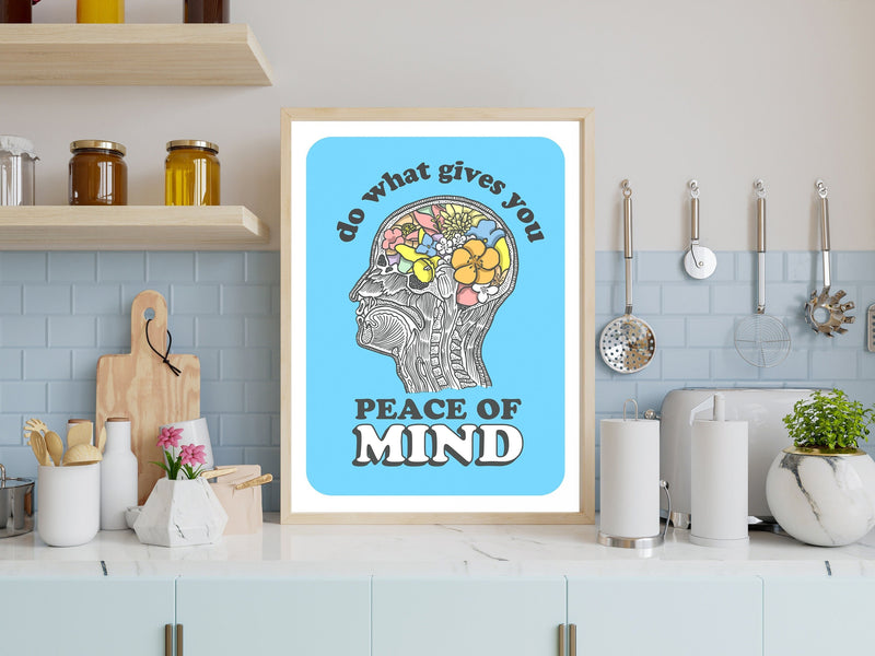 Peace of mind  Flowery Brain Poster