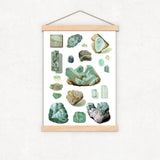 Crystals and Minerals print, Aquamarine Wall Art , Science art, Wall art decor, Crystal stones Art print, TVH165