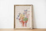 Colored Bones Engraving Anatomical Wall art print