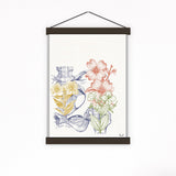 Colored Hip Bones Engraving Science and Anatomical Wall art print